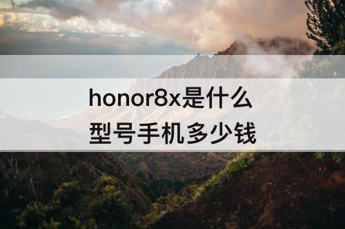 honor8x是什么型号手机多少钱